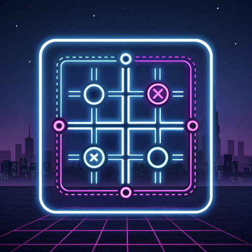 Neon Circuit Grid